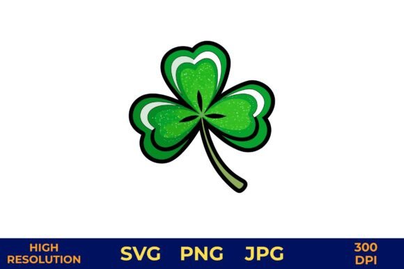 Download Green Shamrock with Glitter Effect - Premium Resources