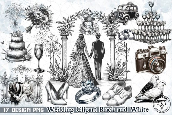 Download Wedding Black and White Clipart - Premium Resources
